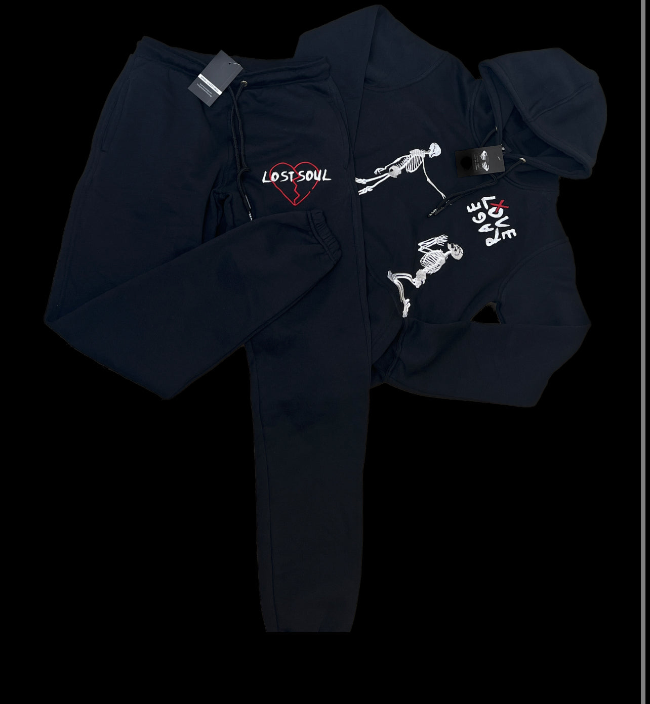 “2 Lost Souls” Pull Over Sweatsuit *PREMADE* S-1XL