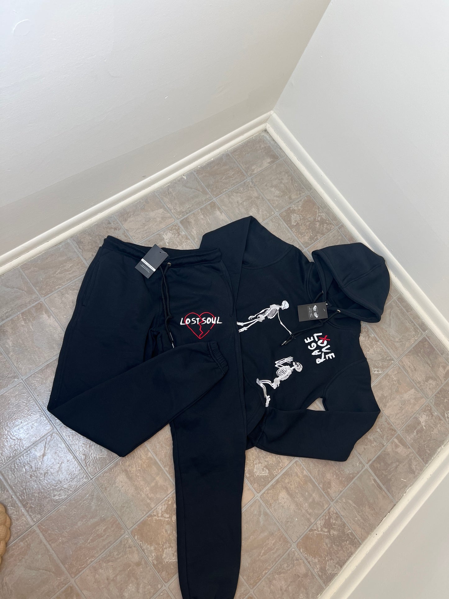 “2 Lost Souls” Pull Over Sweatsuit *PREMADE* S-1XL